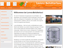 Tablet Screenshot of lorenz-behaelterbau.de